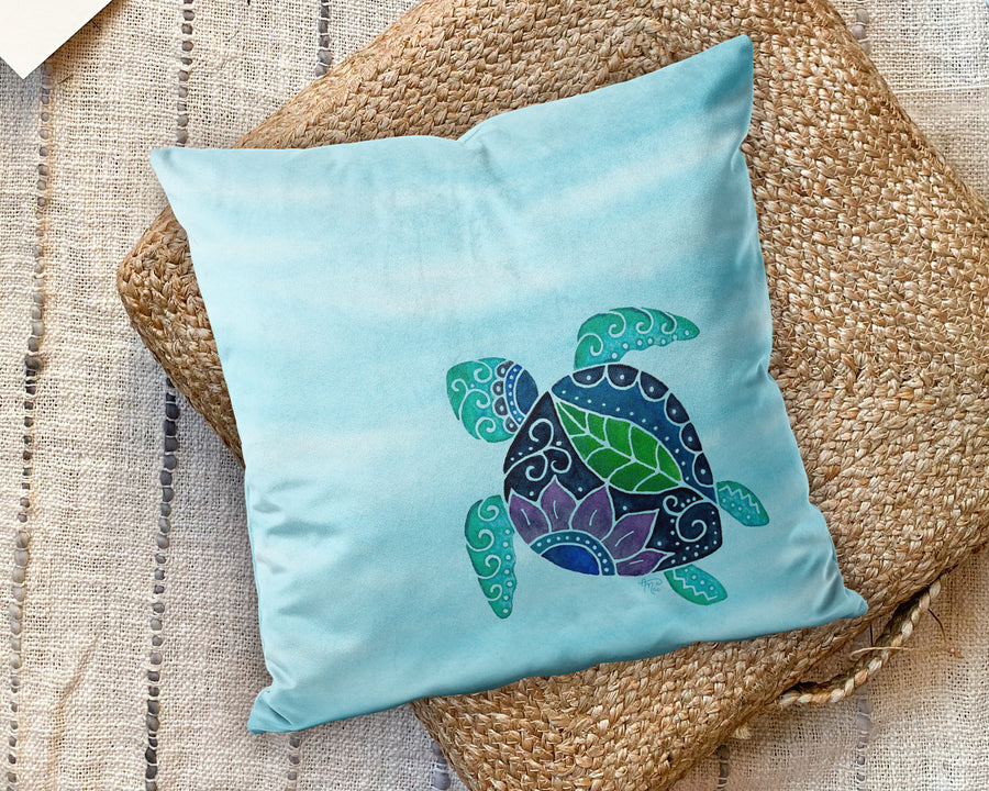 Batik Turtle Pillow Cover