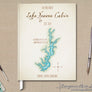 Complex Lake Watercolor Map Guest Book