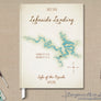 Complex Lake Watercolor Map Guest Book