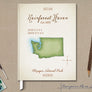 Watercolor Map Guest Book