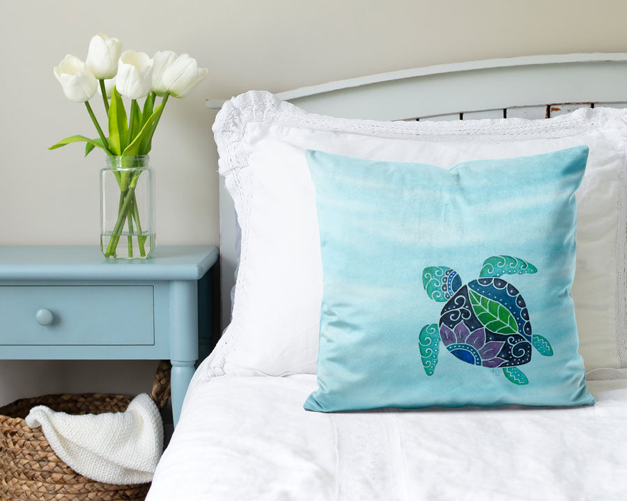Batik Turtle Pillow Cover