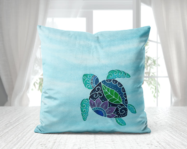 Batik Turtle Pillow Cover