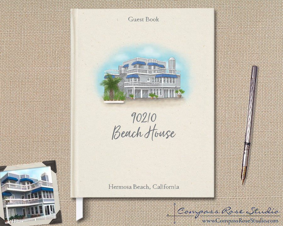 House Illustration Guest Book & Art Print