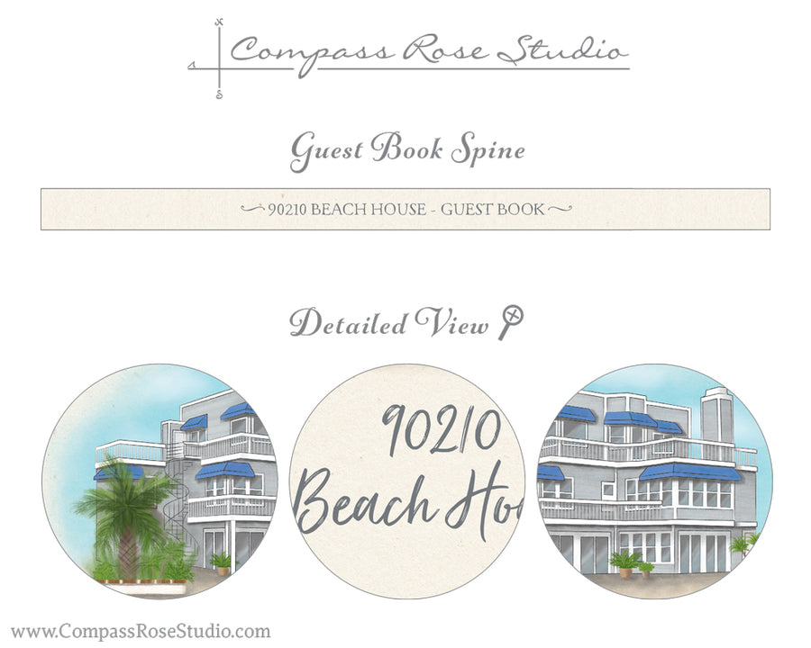 House Illustration Guest Book & Art Print