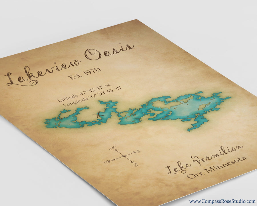 Vintage-style Custom Map