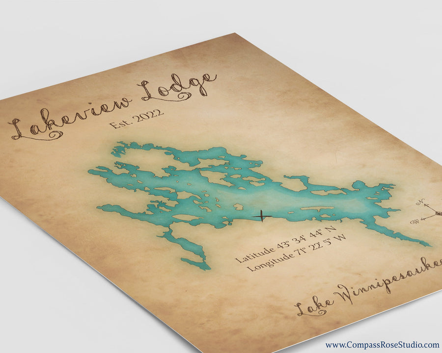 Vintage-style Custom Map