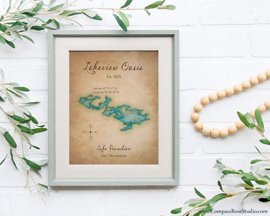 Vintage-style Custom Map