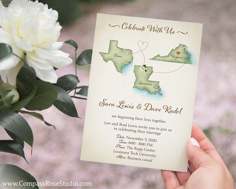 Texas, Louisiana & Virginia