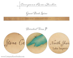 Watercolor Map Guest Book