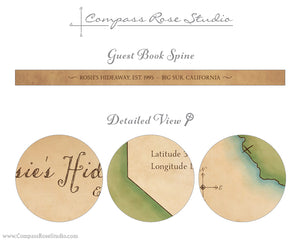 Watercolor Map Guest Book