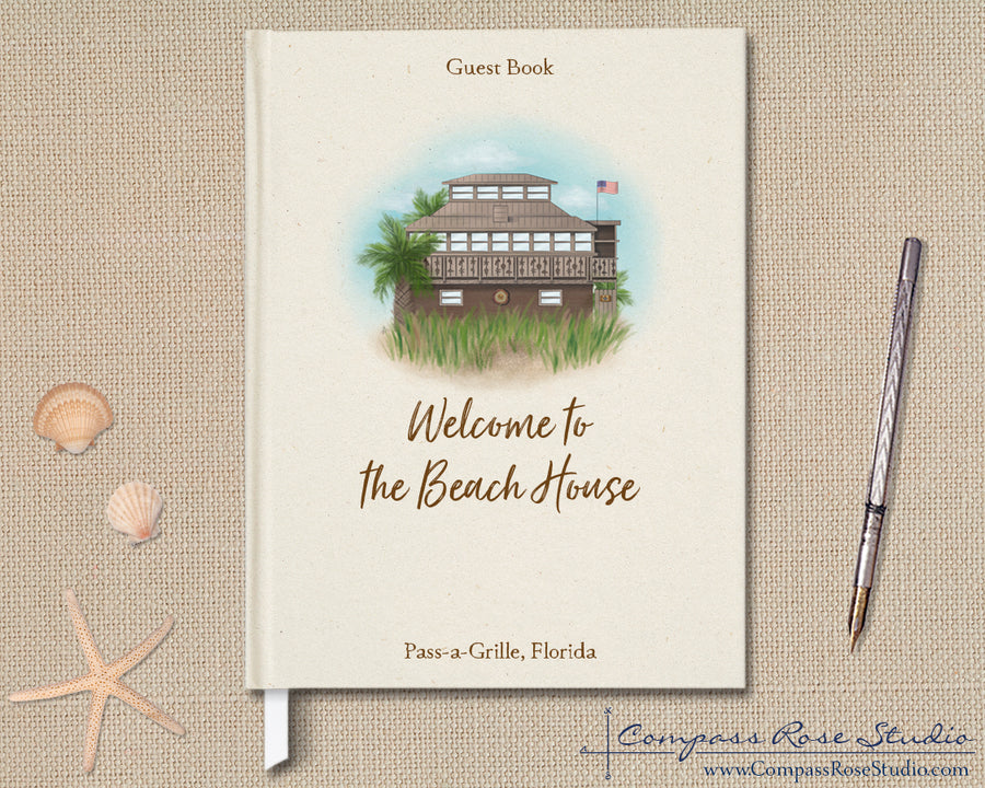 House Illustration Guest Book & Art Print