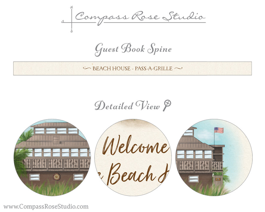 House Illustration Guest Book & Art Print