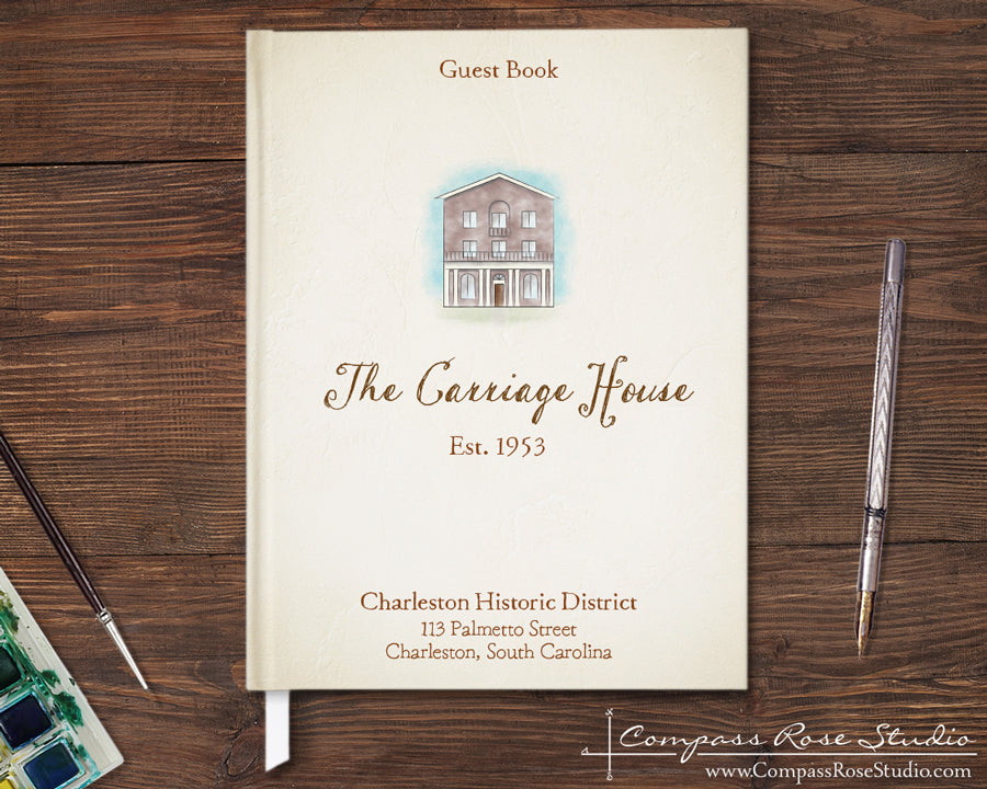 House Illustration Guest Book & Art Print