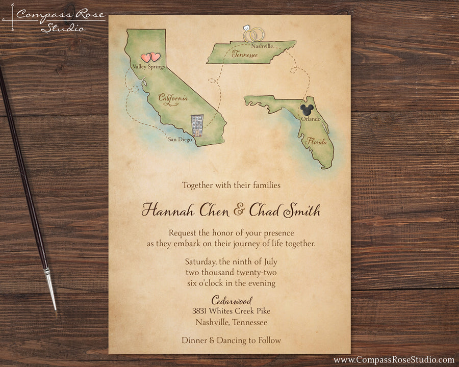 California, Tennessee & Florida