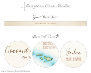Watercolor Map Guest Book