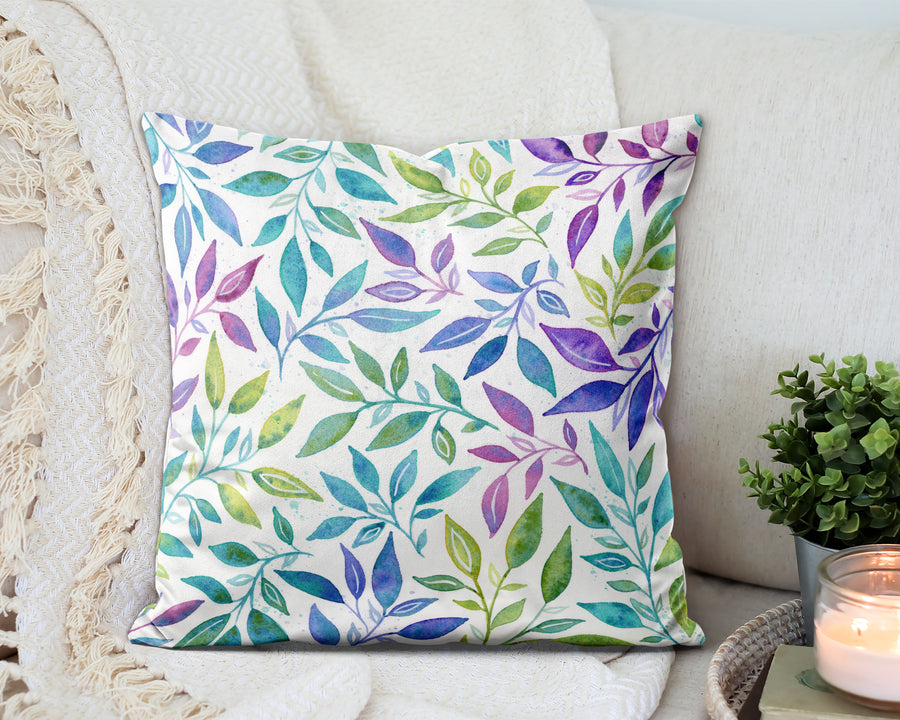 Luminous Leaves Pillow Cover