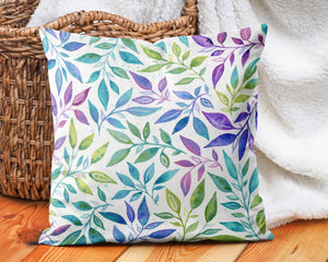 Luminous Leaves Pillow Cover