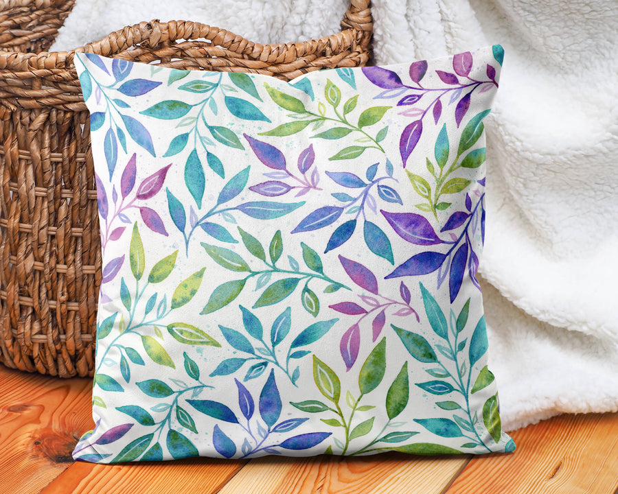 Luminous Leaves Pillow Cover