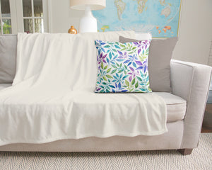 Luminous Leaves Pillow Cover