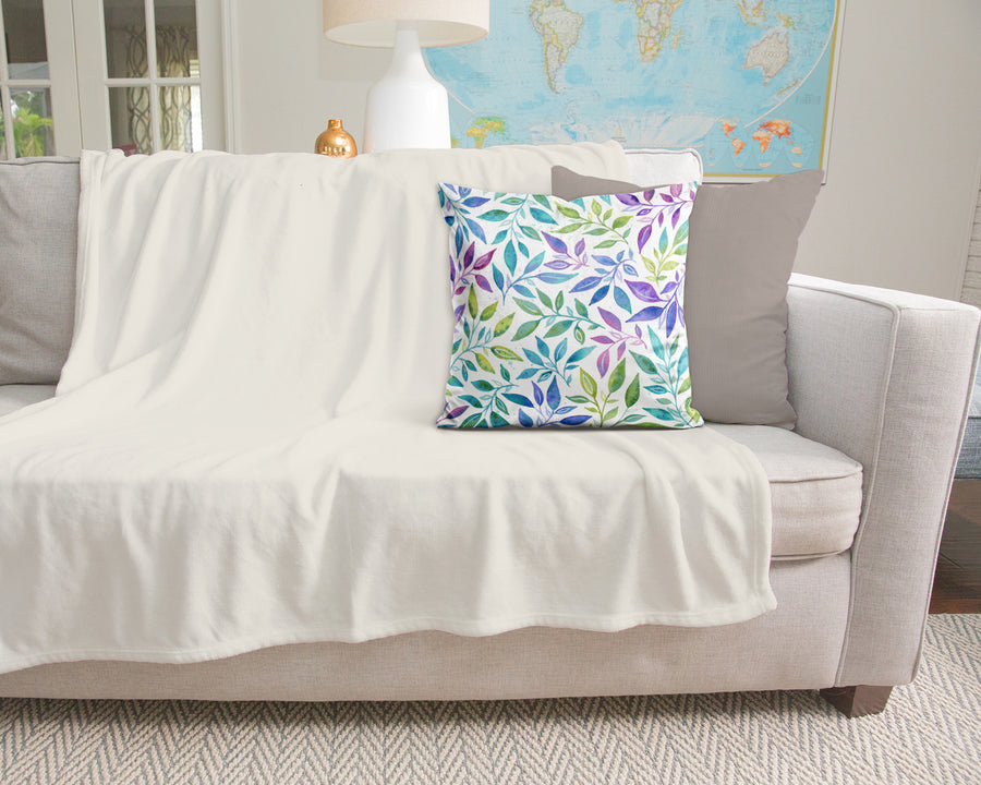 Luminous Leaves Pillow Cover