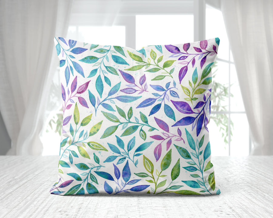 Luminous Leaves Pillow Cover