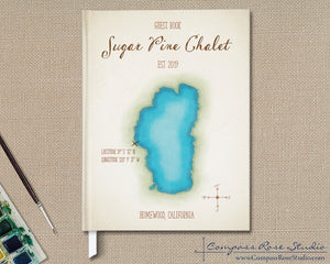 Watercolor Map Guest Book