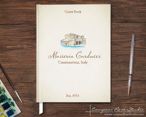 House Illustration Guest Book & Art Print