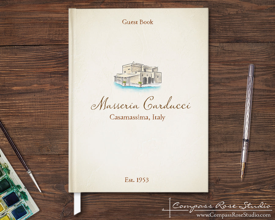 House Illustration Guest Book & Art Print