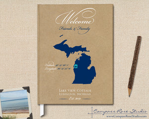Custom Map Guest Book