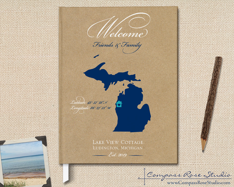 Custom Map Guest Book
