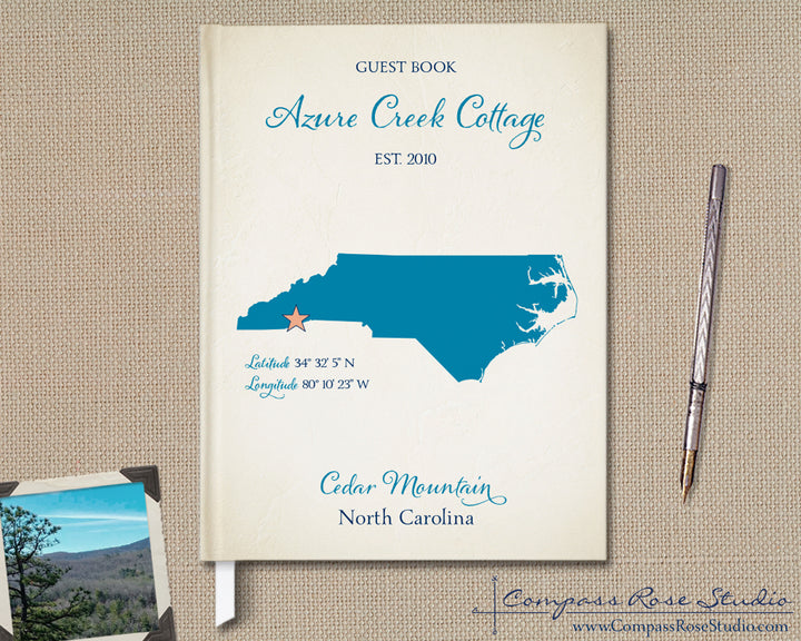 Custom Map Guest Book