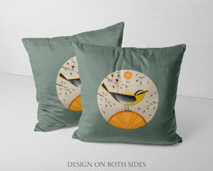 Oriole's Orange Pillow Cover