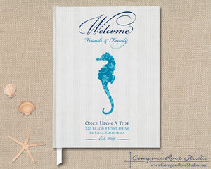 Seahorse Brocade Guest Book