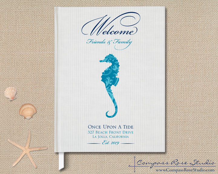 Seahorse Brocade Guest Book