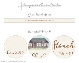 House Illustration Guest Book & Art Print