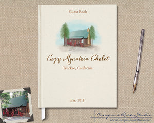 House Illustration Guest Book & Art Print