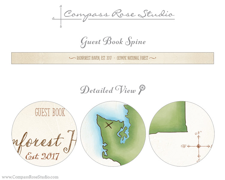 Watercolor Map Guest Book